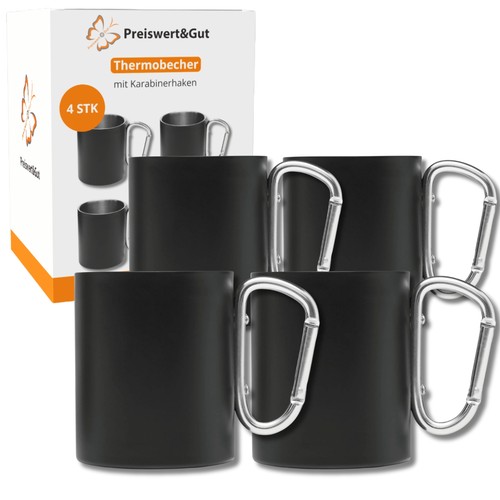 Edelstahlbecher 4er set 300ml - set,