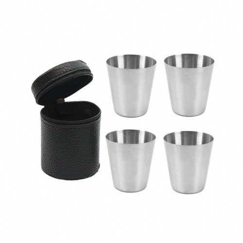 Schnapsbecher edelstahl set - schnapsbecher,