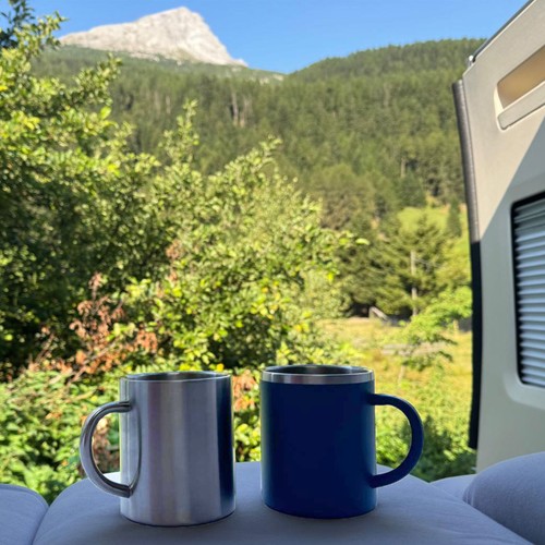 Edelstahl tassen camping 350 - edelstahl,