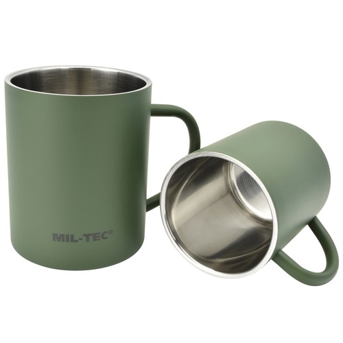 Edelstahl thermobecher oliv - edelstahl,