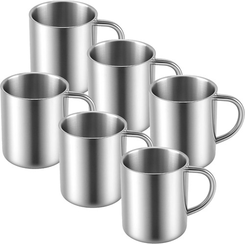Stück edelstahlbecher mit - 6,