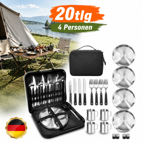Camping geschirr set teilig - geschirr, 20-teilig