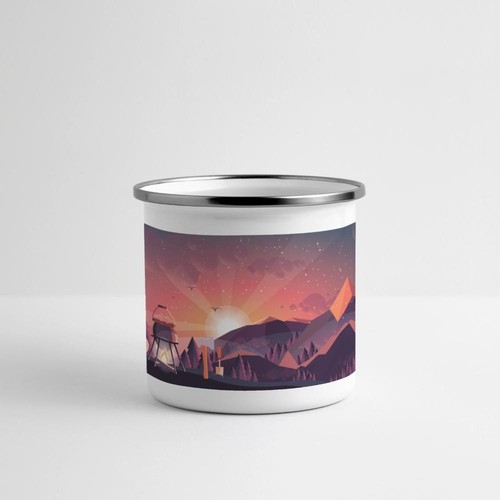 Emaille tasse camping panorama - emaille,