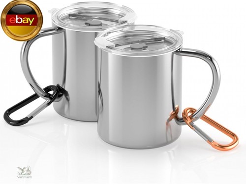 Edelstahl camping becher 2er - becher,,