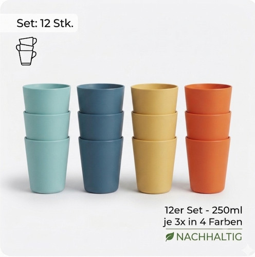 12x camping becher set - camping,